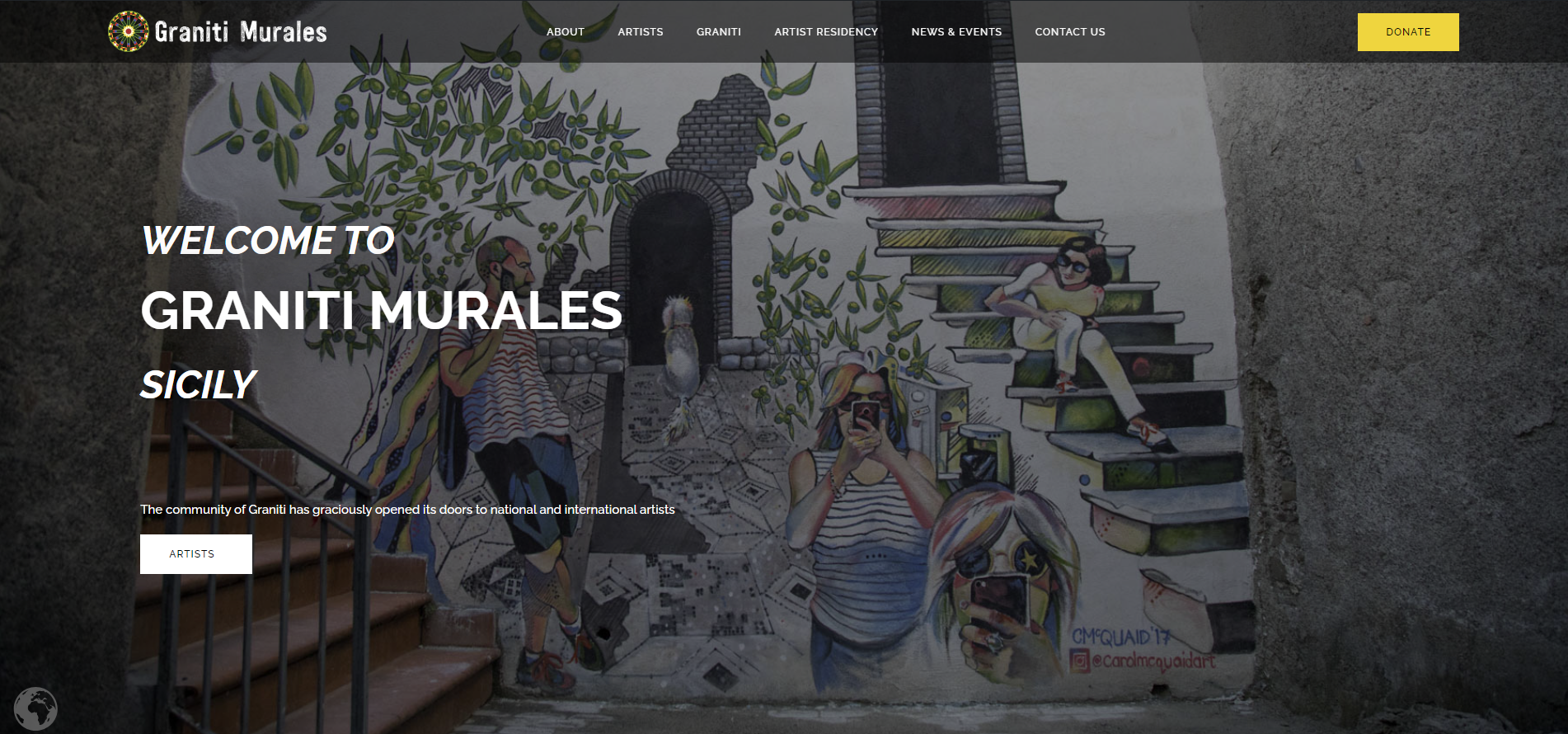 designing and building the captivating website for Graniti Murales